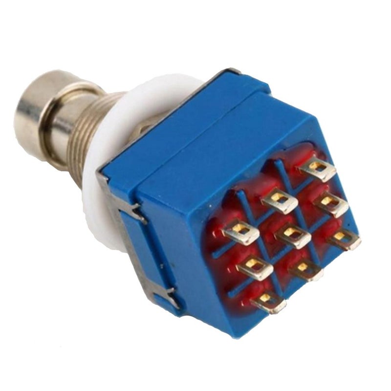 Etopars 5 X 3PDT 9 Pins Box Stomp Guitar Effect Pedal Foot Switch True Bypass Metal Blue - Image 3